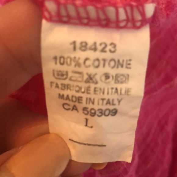 ANGELA MARA pink/white striped dress size large - Picture 9 of 9